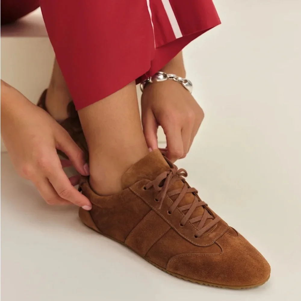 Reformation Brown Suede Sneakers - Picture 2 of 7